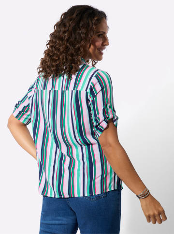 WITT WEIDEN Streifenbluse in smaragd-rosé-gestreift