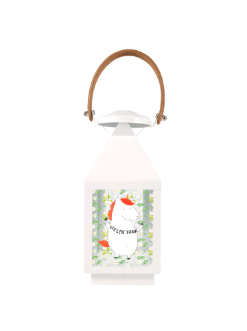 Mr. & Mrs. Panda Laterne Einhorn Dankeschön mit Spruch in Transparent