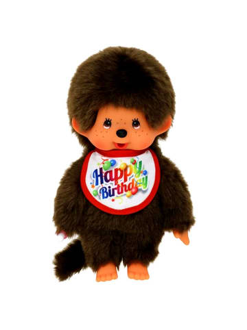 Monchhichi Junge mit Geburtstag Latz Happy Birthday | 20 cm | Monchhichi Puppe | Classic