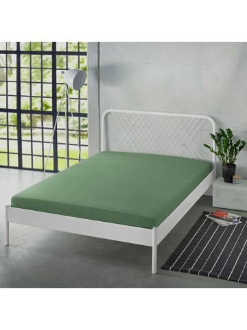 Erwin Müller Single-Jersey Spannbettlaken Freising in olivgrün