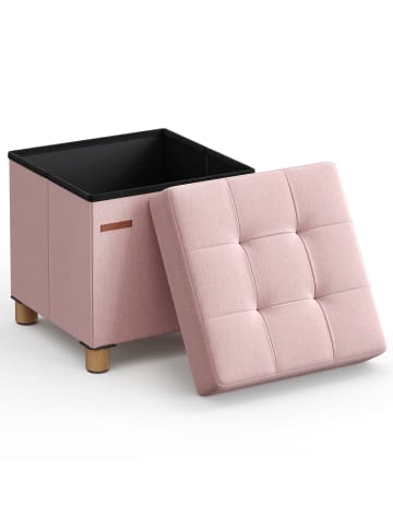 SONGMICS Sitzhocker Melisa in Rosa - (B)38 x (H)40 x (T)38 cm