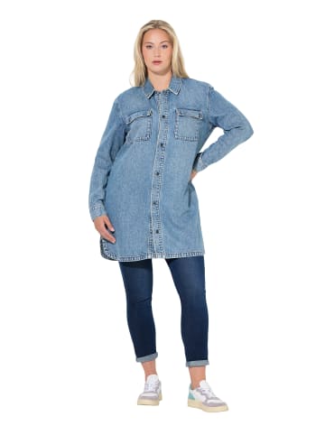 Ulla Popken Jeansjacke in mid blue denim