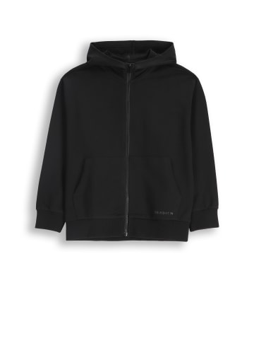 Coccodrillo Baumwoll-Strickjacke mit Reißverschluss in schwarz
