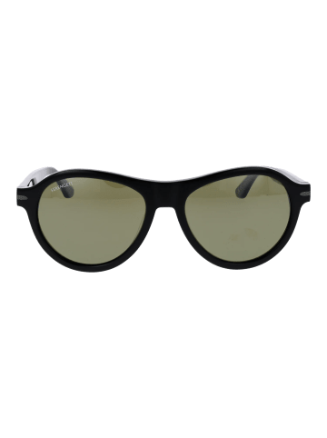 Serengeti Männer Sonnenbrille Rund Schwarz