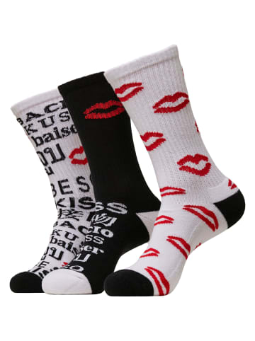 Mister Tee Socken in black/white/red