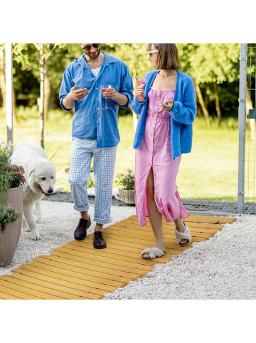 Outsunny Gartenweg,185L x 60B x 1,9H cm,Gelb