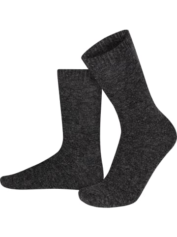 normani 3 Socken aus Cashmere und Merinowolle mit Komfortbund in Anthrazit