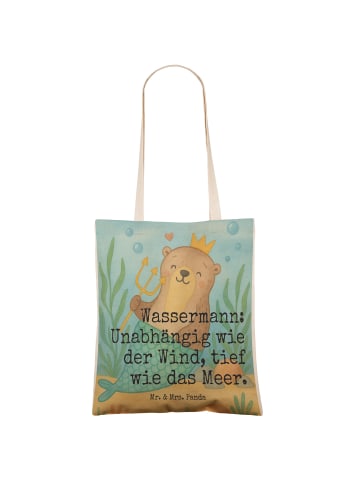 Mr. & Mrs. Panda Strandtasche Wassermann Astrologie Design mit S... in Weiß