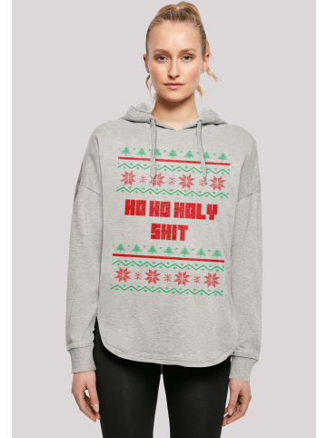 F4NT4STIC Oversized Hoodie Ho Ho Holy in grau