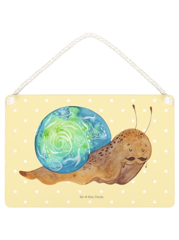 Mr. & Mrs. Panda Deko Wandbild Schnecke Sir ohne Spruch in Gelb Pastell