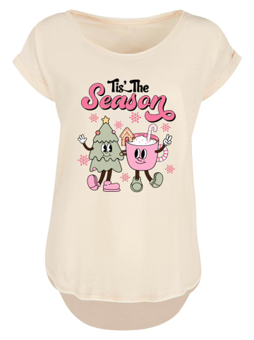 F4NT4STIC Long Cut T-Shirt Tis The Season Tree Cocoa in Whitesand