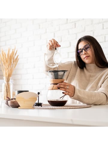 relaxdays Kaffeefilterhalter in Natur