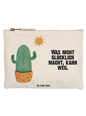 Mr. & Mrs. Panda Schminktasche Kaktus Sonne mit Spruch in Weiß