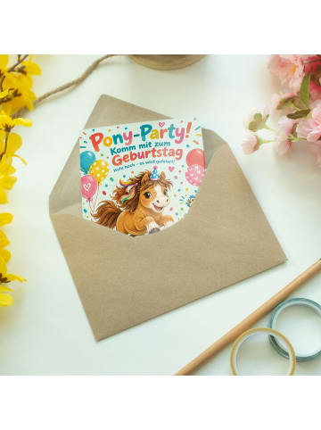 Mr. & Mrs. Panda Geburtstagskarte Pony Bunt Design mit Spruch in Weiß