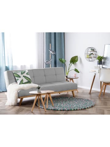 Beliani 3-Sitzer Sofa FROYA in Grau/Braun - (W) 183 x (H) 80 x (L) 80 cm