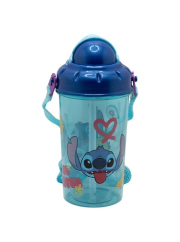 Lilo & Stitch Kinder Trinkflasche 465ml mit Strohhalm und Tragegurt