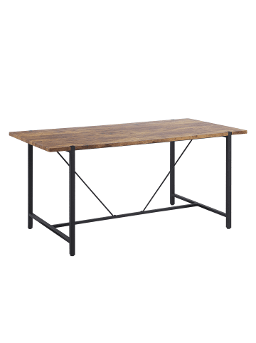 Beliani Esszimmertisch SARITAS in Braun/Schwarz - (W) 80 x (H) 75 x (L) 160 cm