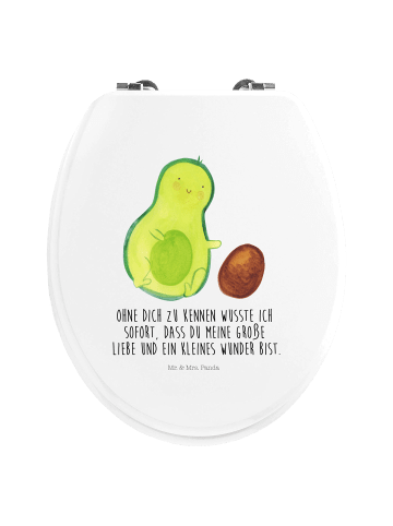 Mr. & Mrs. Panda WC Sitz Avocado Kern rollt mit Spruch in Weiß