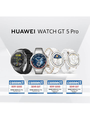 Huawei Watch GT 5 Pro 46 mm Smartwatch Health-Tracking EKG GPS iOS & Android schwarz