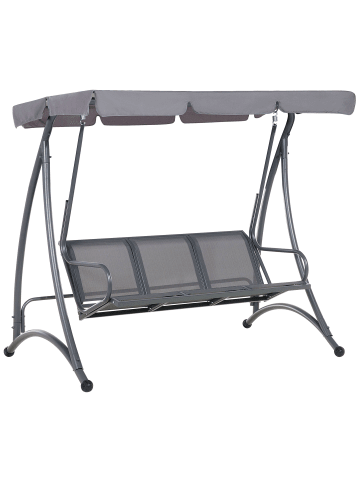 Beliani Gartenschaukel BOGART in Grau - (W) 190 x (H) 169 x (L) 120 cm