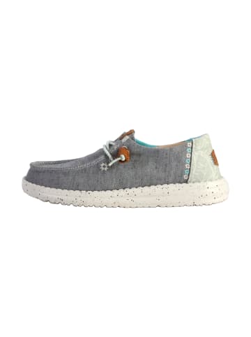 Hey Dude Schnür-Mokassin „Wendy Heathered Slub Tropical“ Grau