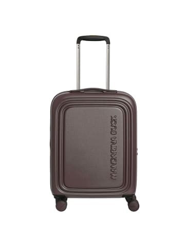 Mandarina Duck Logoduck+ - 4-Rollen-Kabinentrolley 52 cm erw. (deep blue) in choco ice