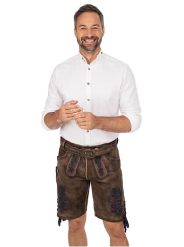 MADDOX Lederhose UTZ in dunkelbraun