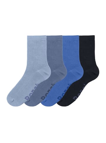 Bench Basicsocken in 1x royal blau, 1x marine, 1x blau, 1x jeans