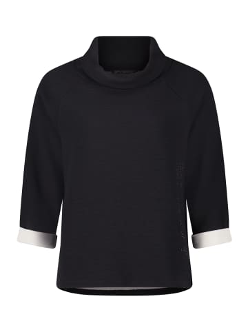 Betty Barclay Sweatshirt mit hohem Kragen in Patch Black/Cream