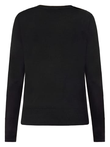 Zero Feinstrickpullover mit Stehkragen in Black Beauty