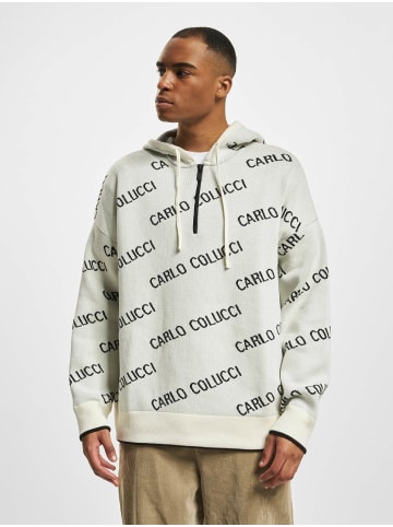 Carlo Colucci Carlo Colucci Herren Carlo Colucci Hoody Troyer in white