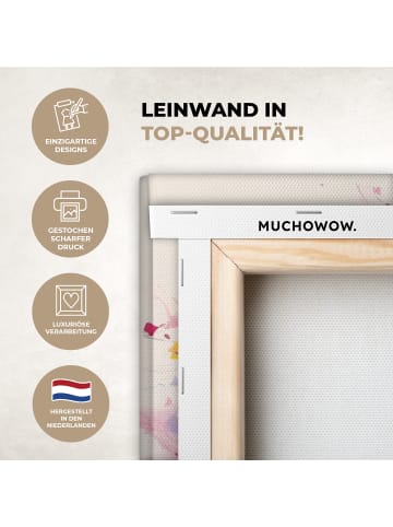 MuchoWow Leinwand bilder Farbiger Baum
