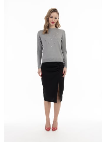 faina Damen Strick Pullover in Grau