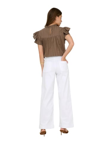 ONLY Jeans ONLMADISON HW BUTTON WIDE comfort/relaxed in Weiß