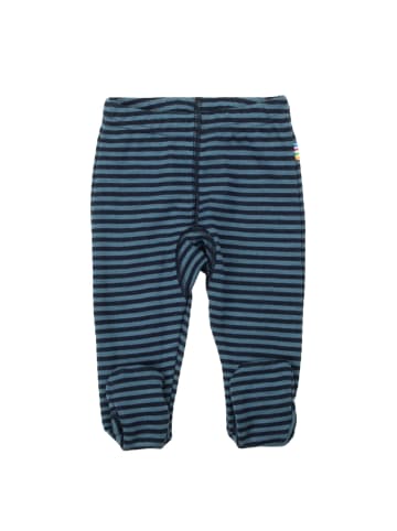 Joha Leggings mit Fuß Merinowolle in blau