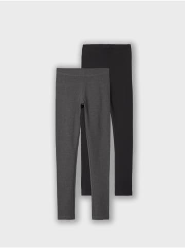 name it 2er-Pack Leggings in Dark Grey Melange