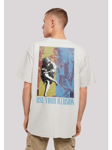 F4NT4STIC Heavy Oversize T-Shirt Guns 'n' Roses Music Double Illusion in lightasphalt