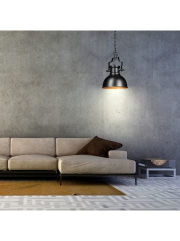 relaxdays Hängelampe in Schwarz - Ø 21 cm