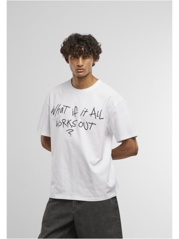 Mister Tee T-Shirt "It All Works Out Wording Oversize Tee" in Weiß