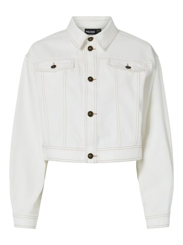 Pieces Jeansjacke in Cloud Dancer