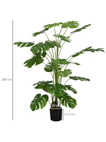 HOMCOM Künstliche Pflanze-Ø20 x 180H cm-Grün