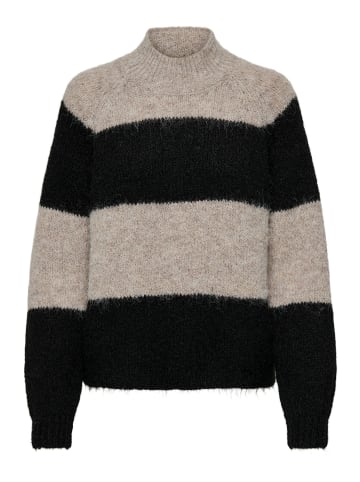 JACQUELINE de YONG Strickpullover Hoher Kragen Langarm in Beige