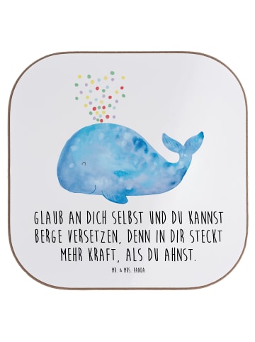 Mr. & Mrs. Panda Untersetzer für Gläser Selbstvertrauen stärken ... in Weiß