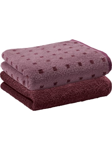 Erwin Müller Frottier, Jacquard Duschtuch 2er-Pack Sigmaringen in beere