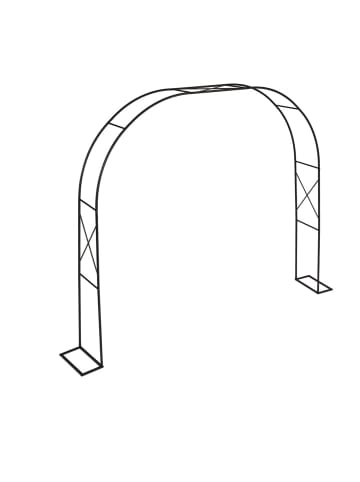 Rosenbogen in Schwarz - (B)280 x (H)210 x (T)40 cm