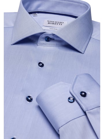 Vincenzo Boretti Hemd gerader Schnitt in hellblau