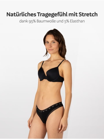 Elsie 5er Pack Tanga in Schwarz