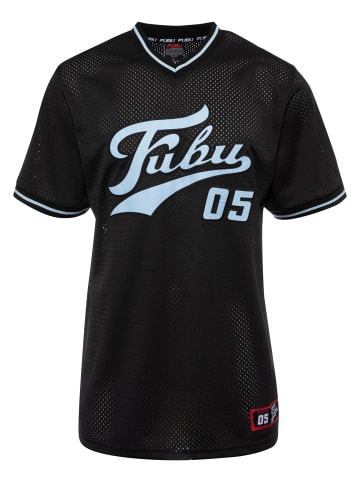 FUBU Mesh Tee in black/lightblue