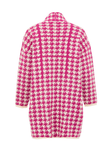 caneva Damen Sweater in WOLLWEISS LILA KARIERT