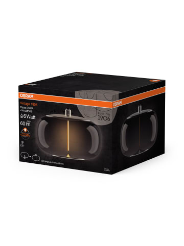 Osram Dekorative Lampe mit Filament-Magnetic Vintage 1906 4W 818 Smoke E27 Elipse